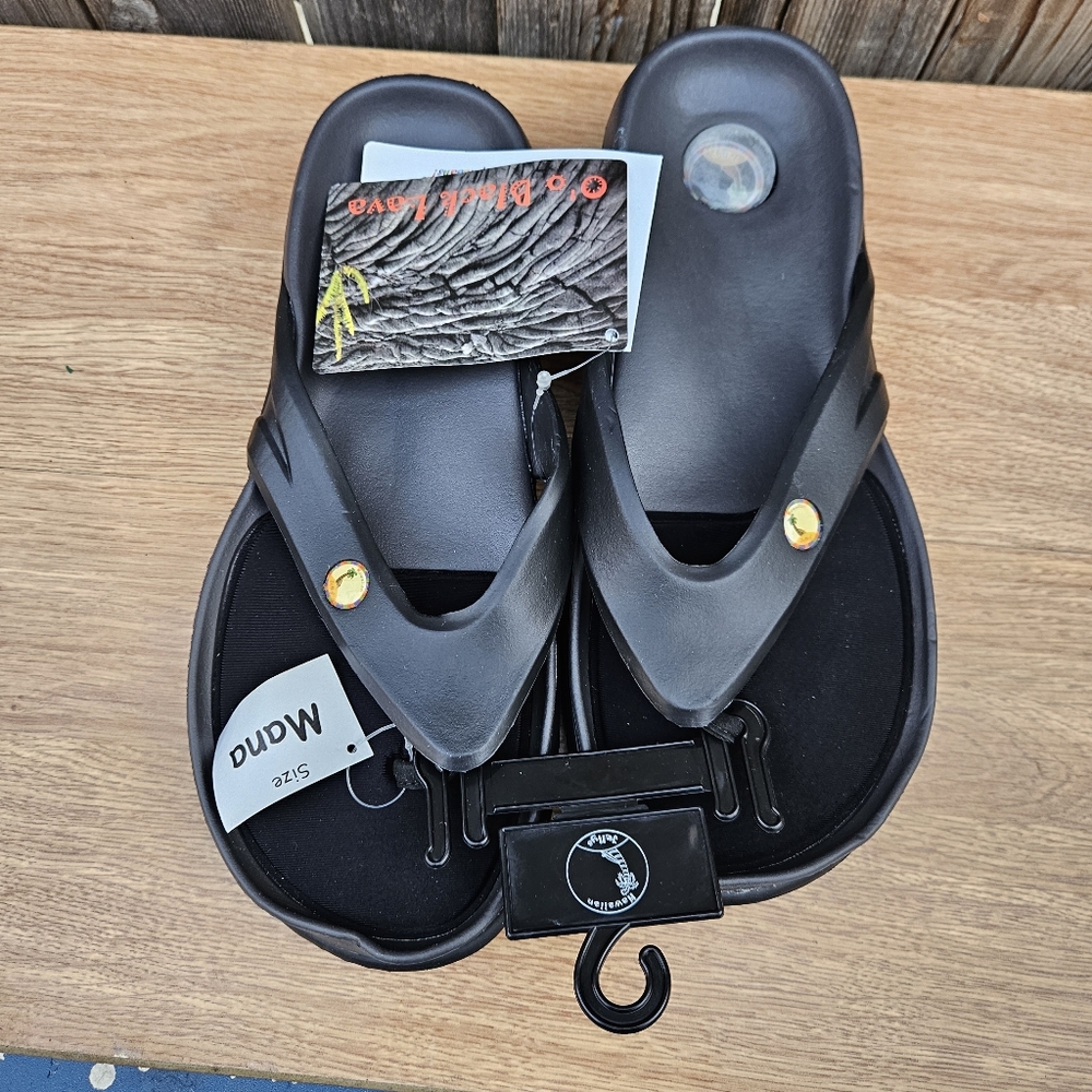 O,o Black Lava Sandals Men Size 11 - Picture 7 of 16